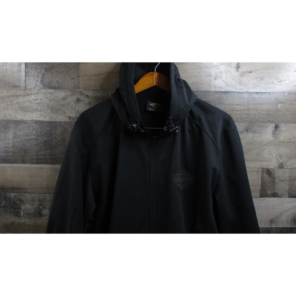 Harley-Davidson Jacket Mens 2XL Black Soft Shell Bar & Shield 97127-19VM